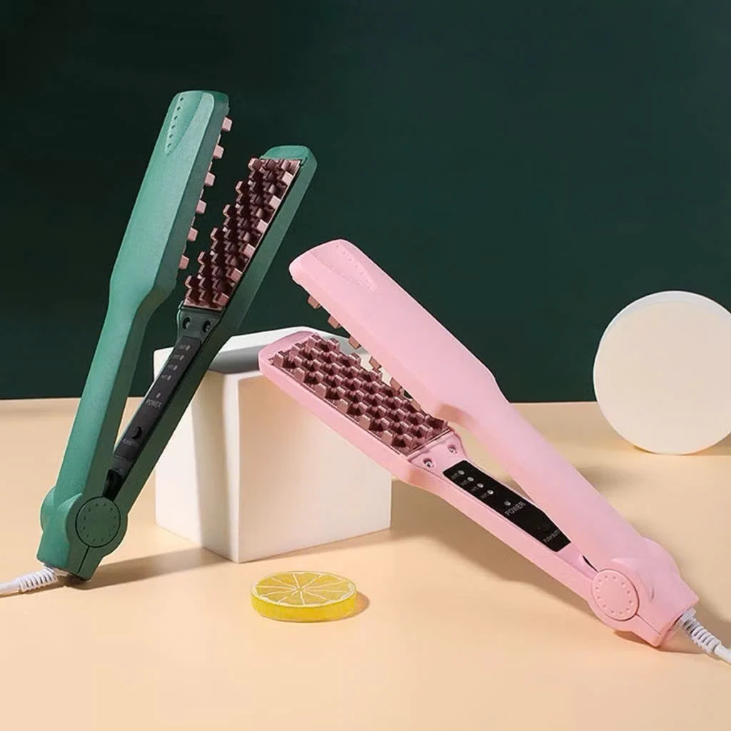 Máy dập phồng chân tóc vuông, máy dập xù 4 cấp độ nhiệt điều chỉnh nhiệt độ thông minh bảo hành 12 tháng hàng đep
