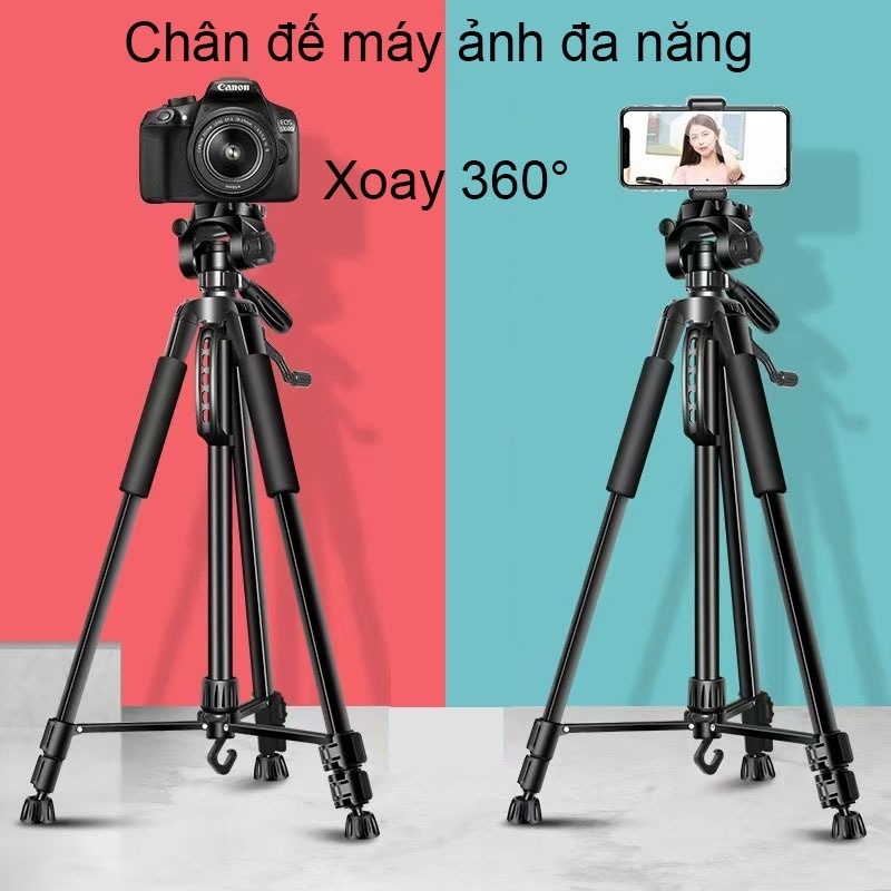 Chân Máy Ảnh Điện Thoại 360° Cao 1m4/1m7, Khung Nhôm Chắc Chắn，Chân máy ảnh…