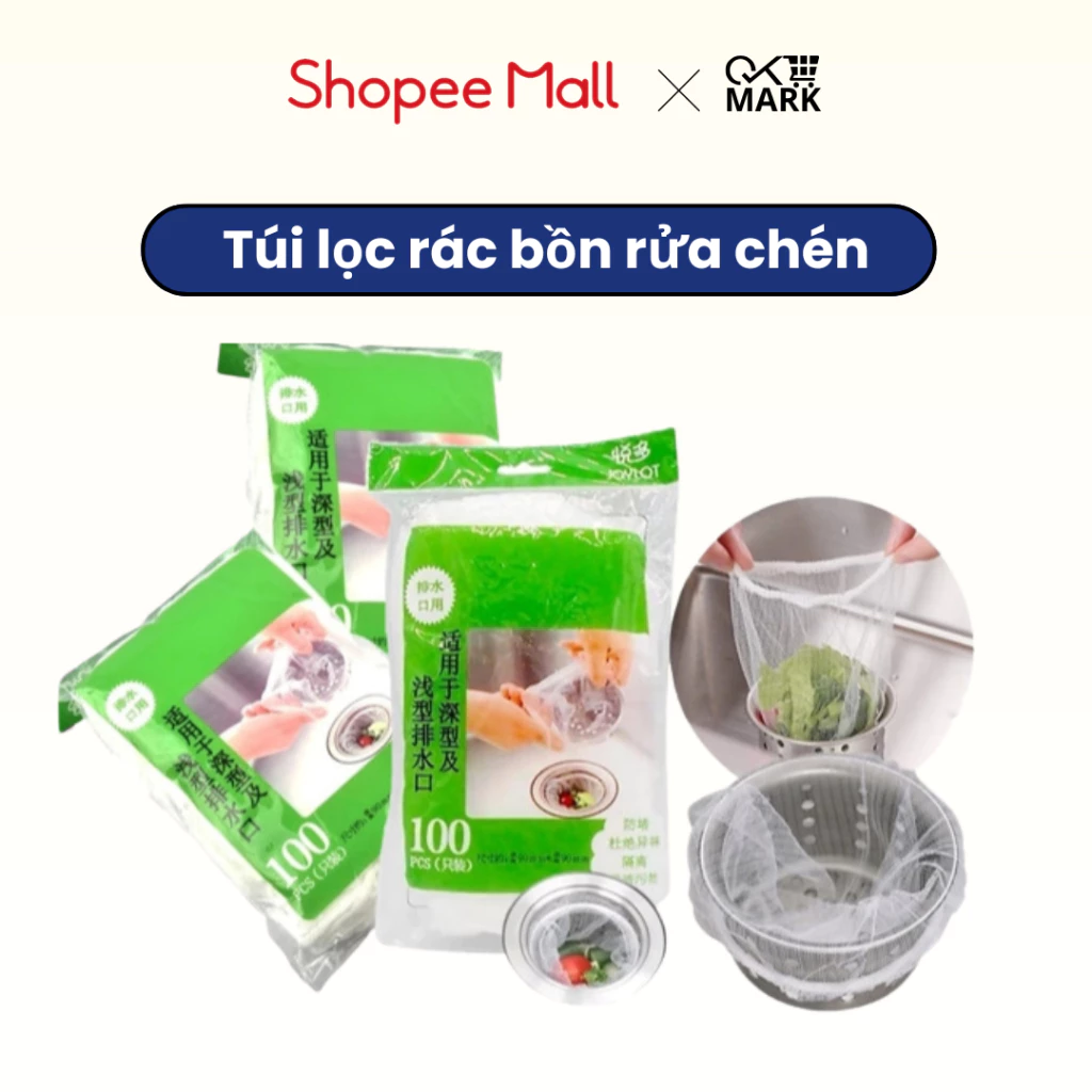 Túi Lọc Rác Bồn Rửa Chén Tiện Lợi DIDOOGLT Túi Lọc Rác Nhà Tắm, Bọc Đựng Rác