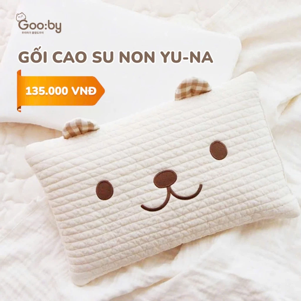 Gối Cao su non Yuna cho bé - quà tặng Gooby - Mecun