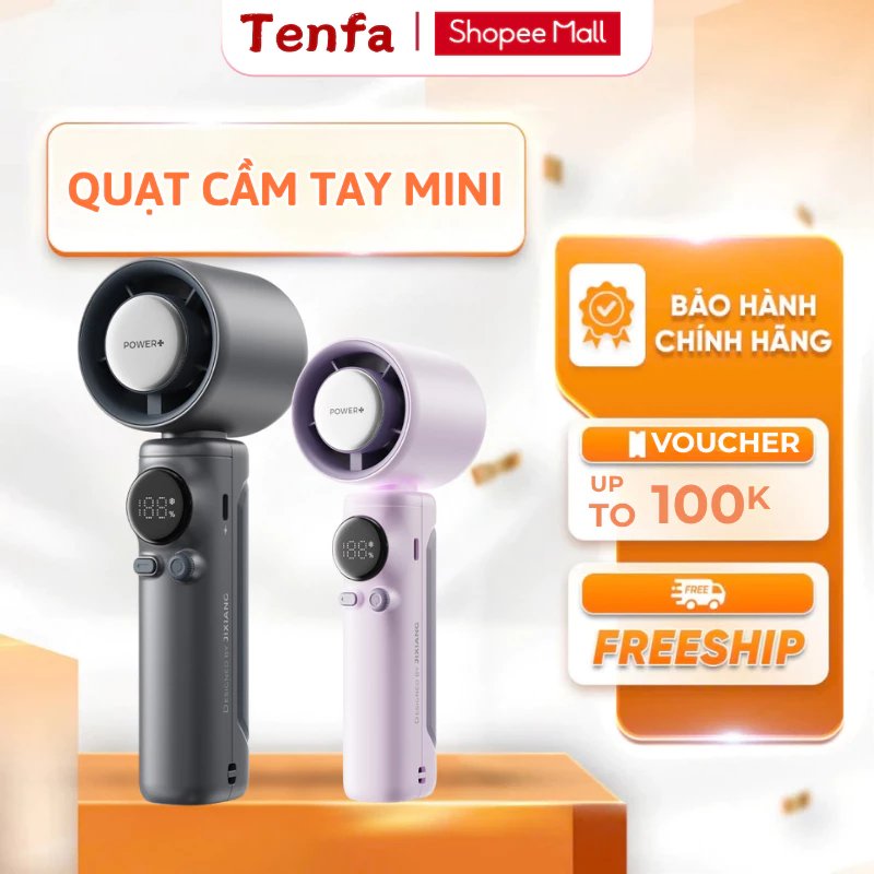 Quạt Cầm Tay Mini  Tích Điện Có Sò Lạnh 100 Chế Độ Động Cơ Turbo Tạo Gió Mát Như Điều Hòa