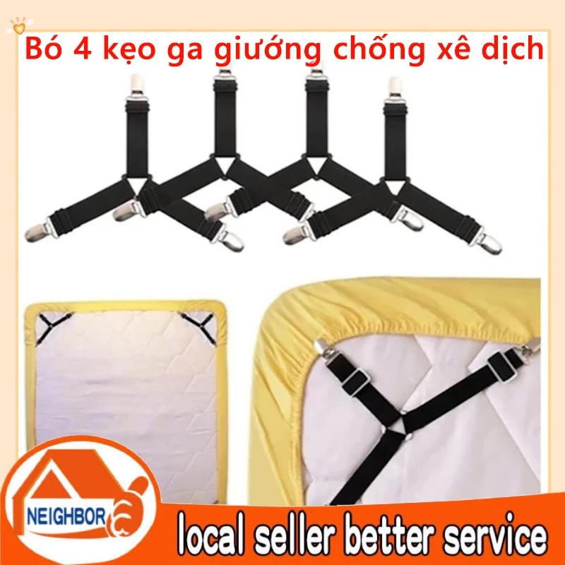 Kẹp cố định ga giường ( loại 3 chấu, loại 6 chấu). Bộ kẹp drap giường giúp giữ phẳng và chống trượt tiện dụng