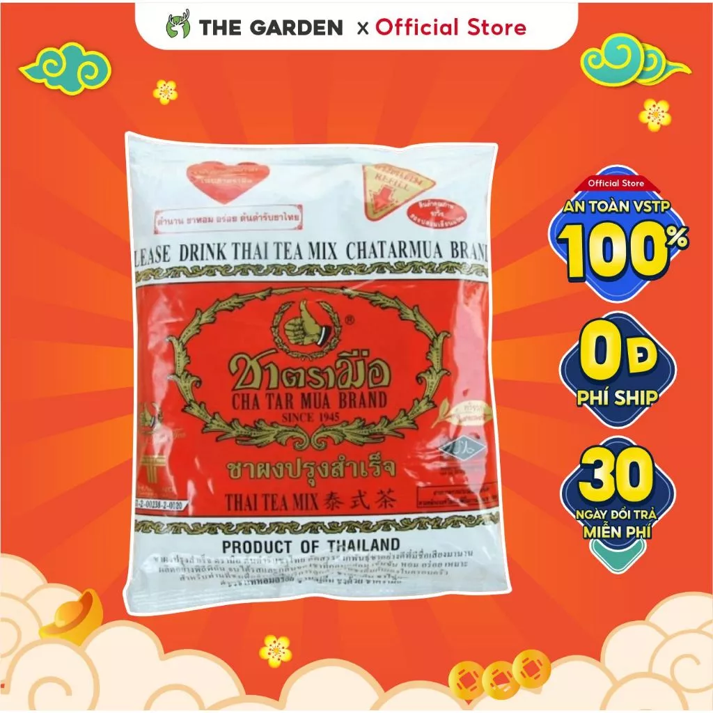 Trà Thái Đỏ, trà cám đỏ THE GARDEN IGWT CHATAMUA nhập khẩu Thái 400g