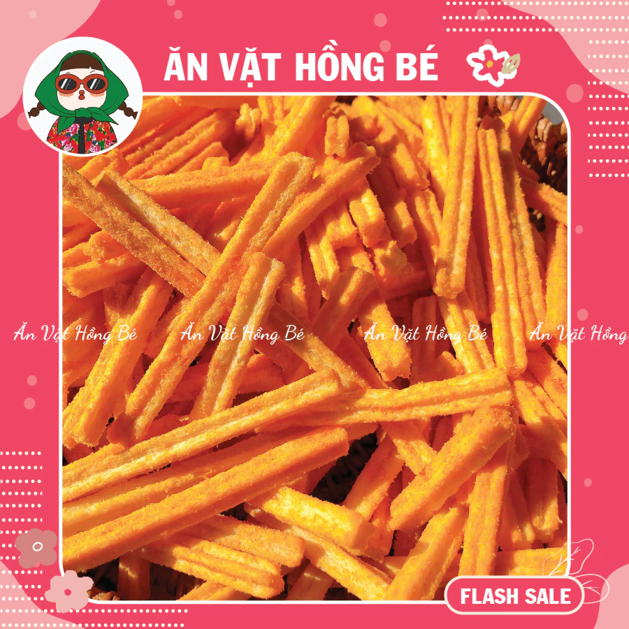 Snack Que Phô Mai Ngó Sen, Bim bim khoai tây ngó sen lắc phô mai thơm ngon, Đồ ăn vặt, Khoai tây lát