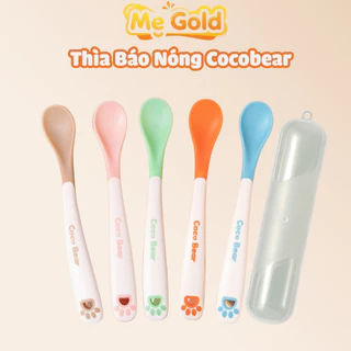 Thìa ăn dặm silicone báo nóng Cocobear cho bé ăn dặm Shopmegold1