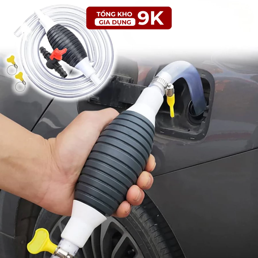 Ống Hút Xăng Dầu Chất Lỏng Bóp Tay, Dụng Cụ Bơm Hút Rượu Tiện Lợi Dây Dài 1m