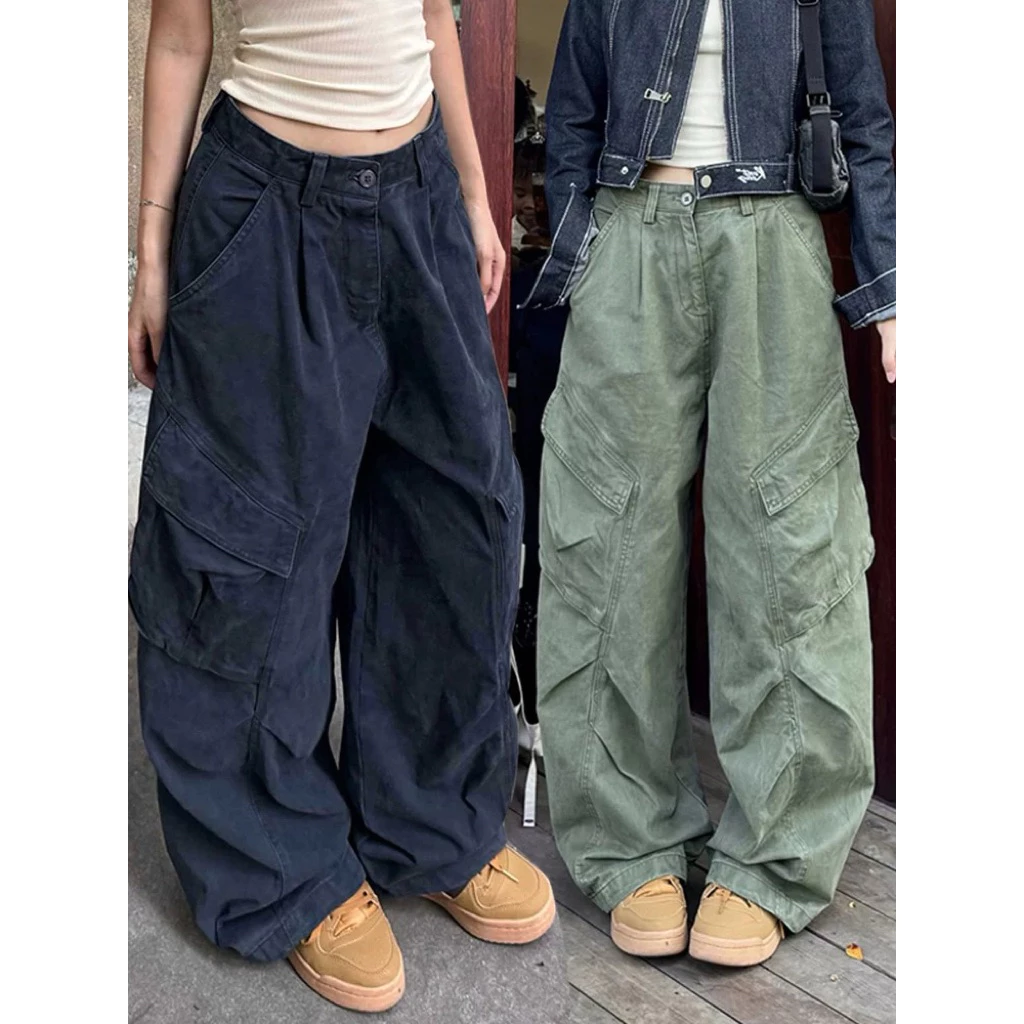 Quần cargo túi hộp dáng suông rộng basic- Quần style Hàn Quốc phong cách stretwear