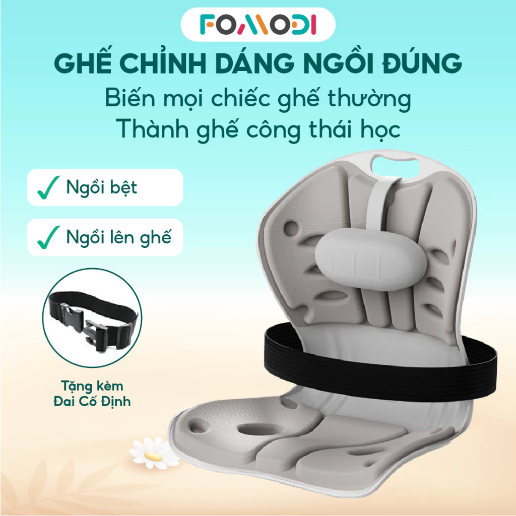 Ghế chỉnh dáng ngồi đúng Fomodi thiết kế công thái học chống gù lưng thoát vị cho trẻ em và người lớn