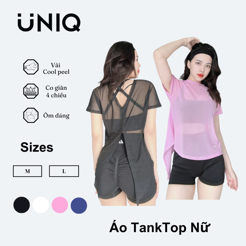 Áo Tanktop Nữ UNIQ Tay Ngắn Basic Tập Gym Yoga