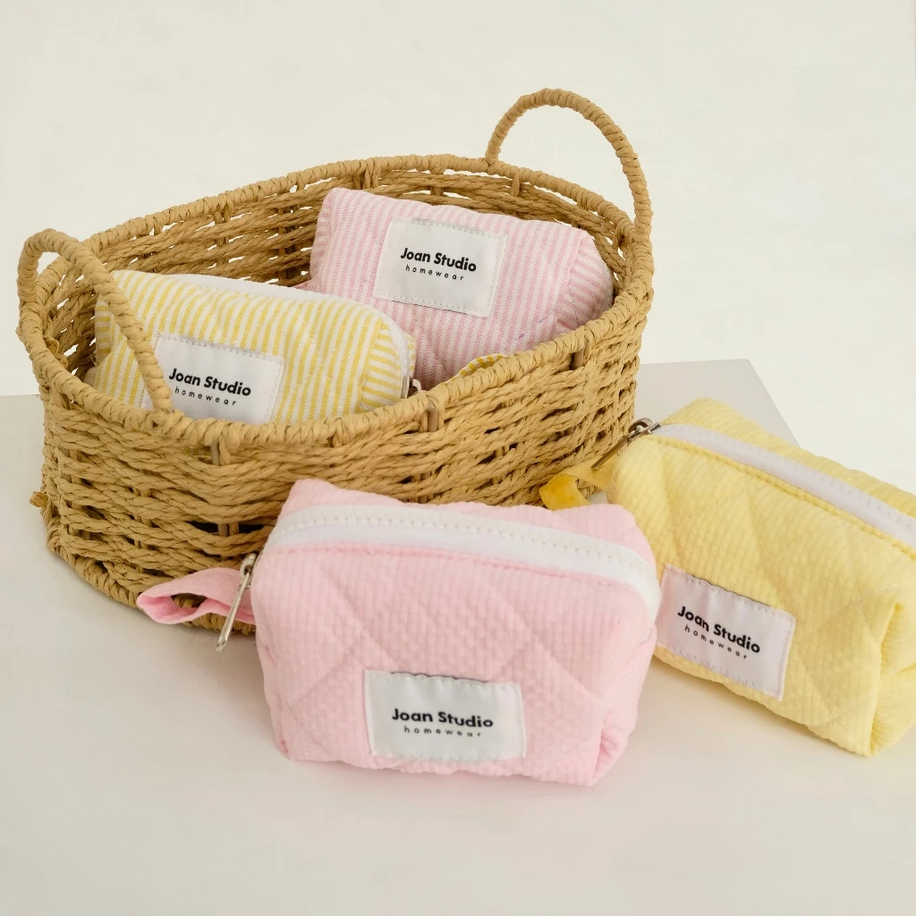Túi Pounch Mini Họa Tiết Sọc Và Trơn Đựng Đồ Tiện Lợi Size Mini - CANDY POUNCH - JOAN.STUDIO