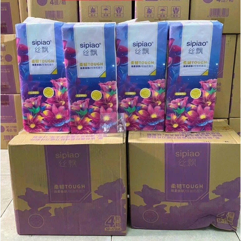 Giấy Treo Đa Năng SIPIAO Hoa Ngũ Sắc, 4 Lớp mỗi bịch 1000 Tờ Loại 1