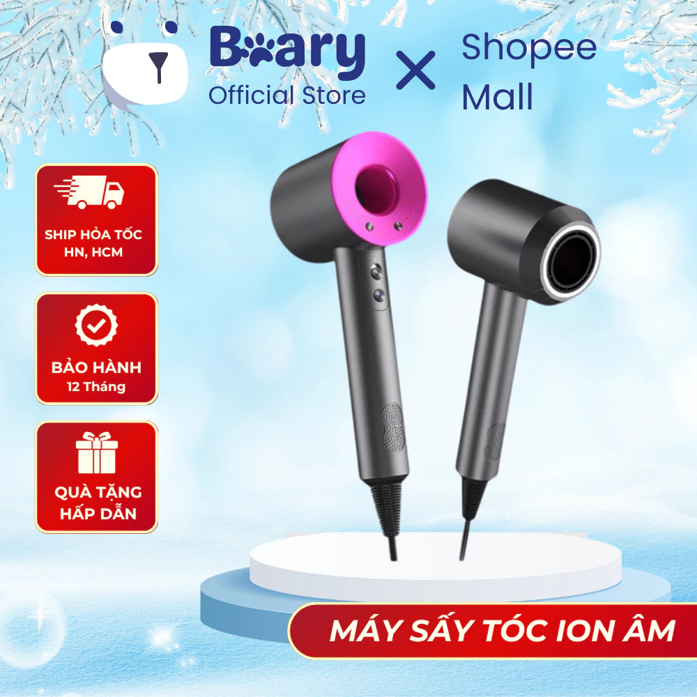 Máy sấy tóc ion âm 2 chiều nóng lạnh METIS, công suất 2200W không cánh quạt, nhanh khô, bảo vệ tóc