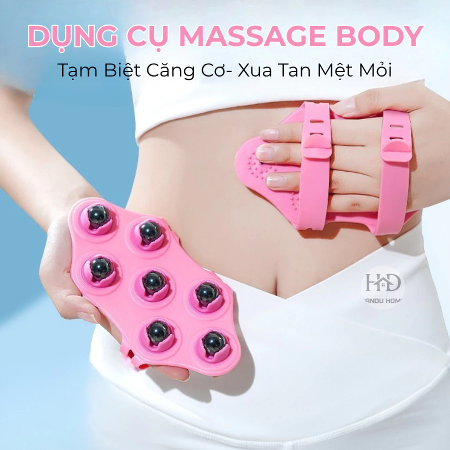 Găng Tay Lăn Massage Cầm Tay Đa Năng, Dụng Cụ Massage Body Toàn Thân, Giảm Mỏi, Kích Thích Tuần Hoàn Máu Hiệu Quả.