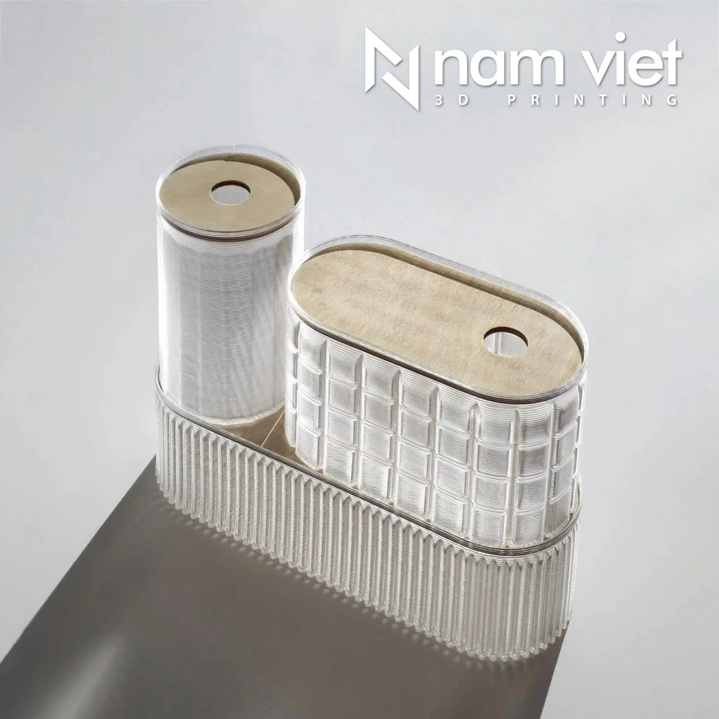 Hộp đựng đồ để bàn in 3D Nam Việt – BoldBox tối giản – đựng bút, kẹp giấy, USB – decor gọn gàng