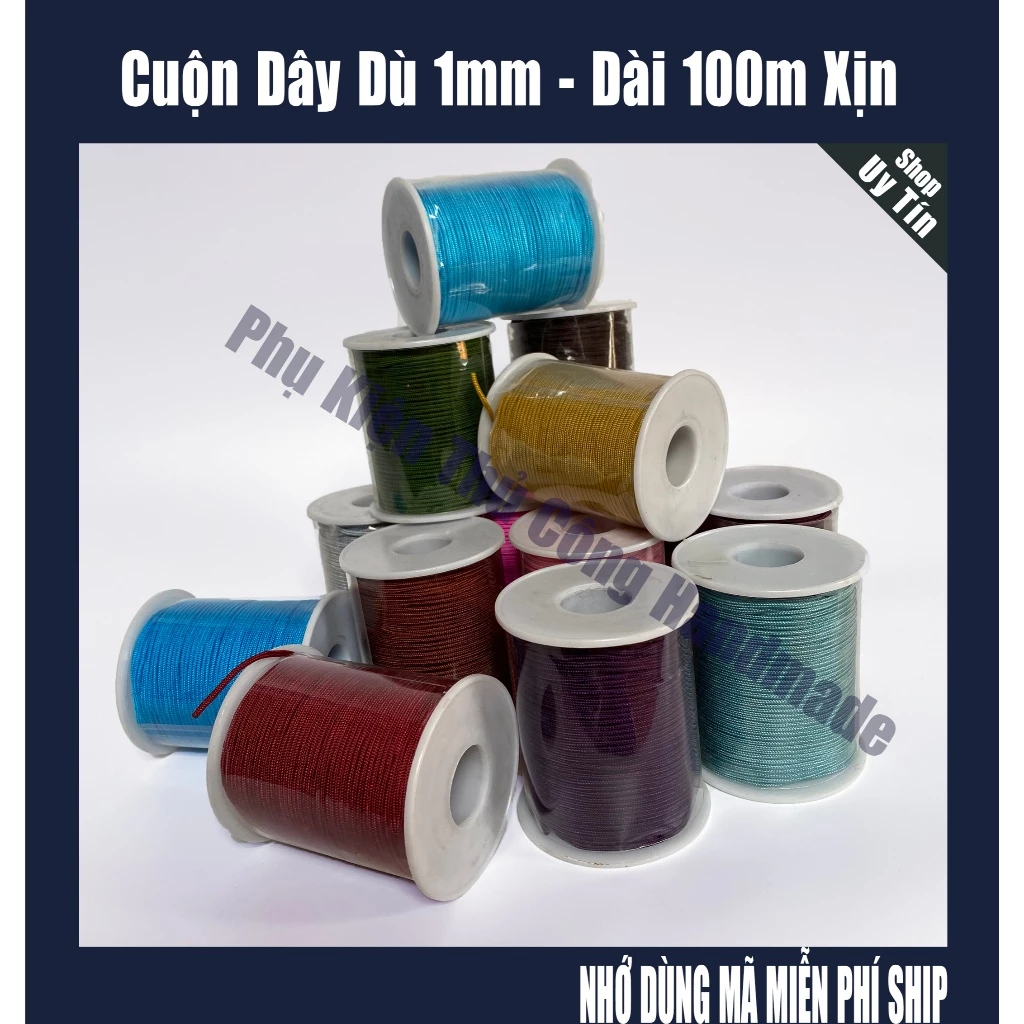 Dây dù 1mm đan vòng handmade loại xịn - cuộn 100m