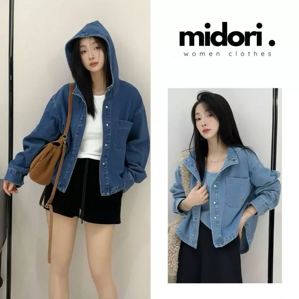 Áo Khoác Jeans Mỏng Nữ Dài Tay S239, Áo Khoác Jeans Mỏng Có Mũ Cúc Bấm Phong Cách Ulzzang Lima Fashion