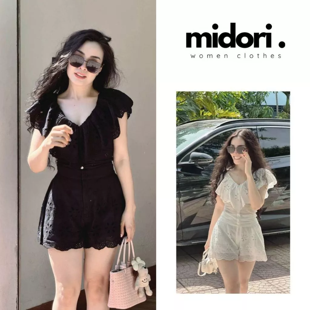 Set Đồ Nữ Ren Trắng Tiểu Thư Sang Chảnh Lima Fashion, 2 Món Basic Thanh Lịch Vai Cánh Siêu Xinh BS04