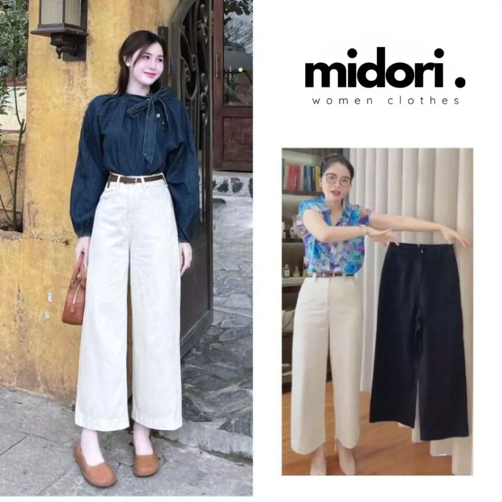 Quần Jeans Ống Rộng Lưng Cao Basic Lima Fashion, Quần Jeans Suông Gấu To Hàng Cao Cấp G807 Loại 1