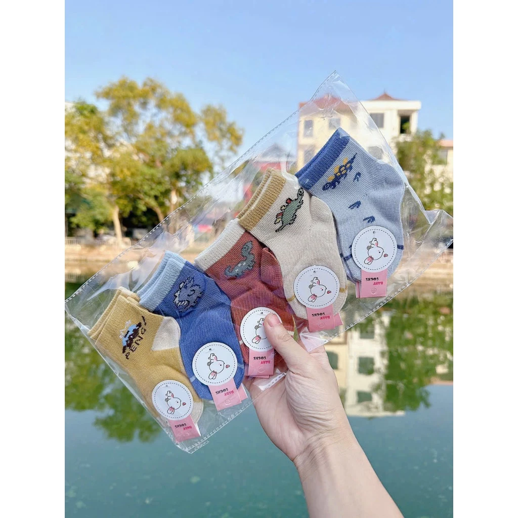 [Tất sơ sinh] Set 10 Đôi Tất Len Mềm Mại, Dày Dặn, Ấm Áp Cho Bé Sơ Sinh 0-1 Tuổi