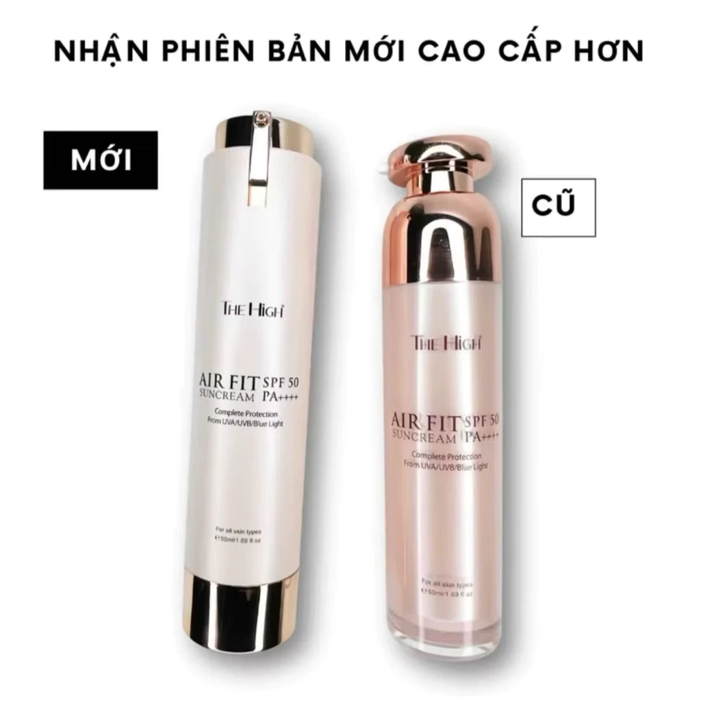 Kem chống nắng THE HIGH SPF 50+ bảo vệ da, nâng tone tự nhiên, thấm nhanh phù hợp cả da nhạy cảm