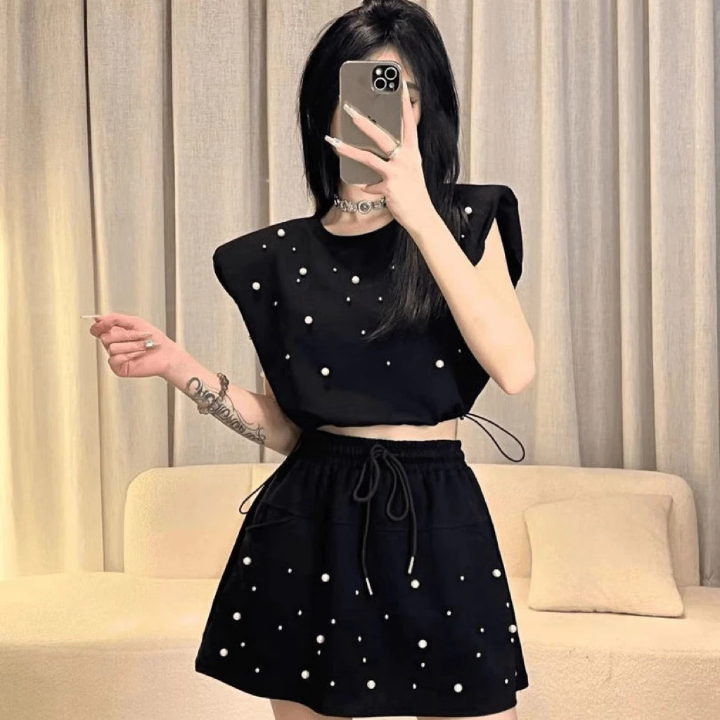 Bộ Đồ Thường Ngày Quần Short Top Thời Trang Mỏng Hơn Nhìn Tính Khí Mùa Hè 2025
