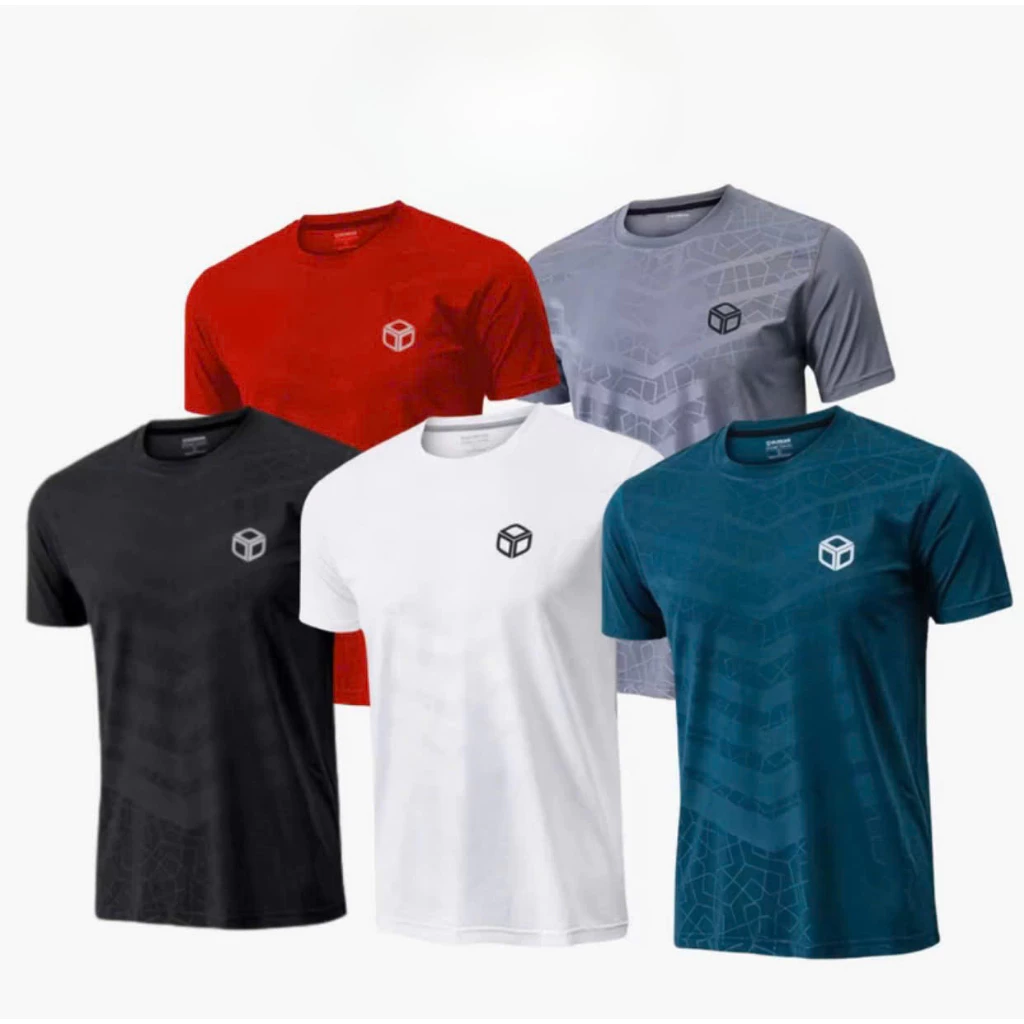[GIÁ RẺ ] Combo 5 áo thun thể thao nam cộc tay giá rẻ, chất vải thun lạnh,cổ tròn, co giãn 4 chiều, vân nổi 3D độc lạ.