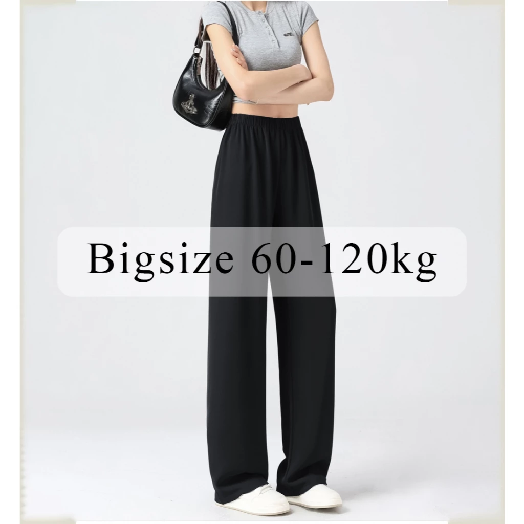 Quần ông rộng bigsize nữ 120kg_ Quần cạp chun co giãn, chất tuyết si mềm mại, phong cách Hàn Quốc QTS96