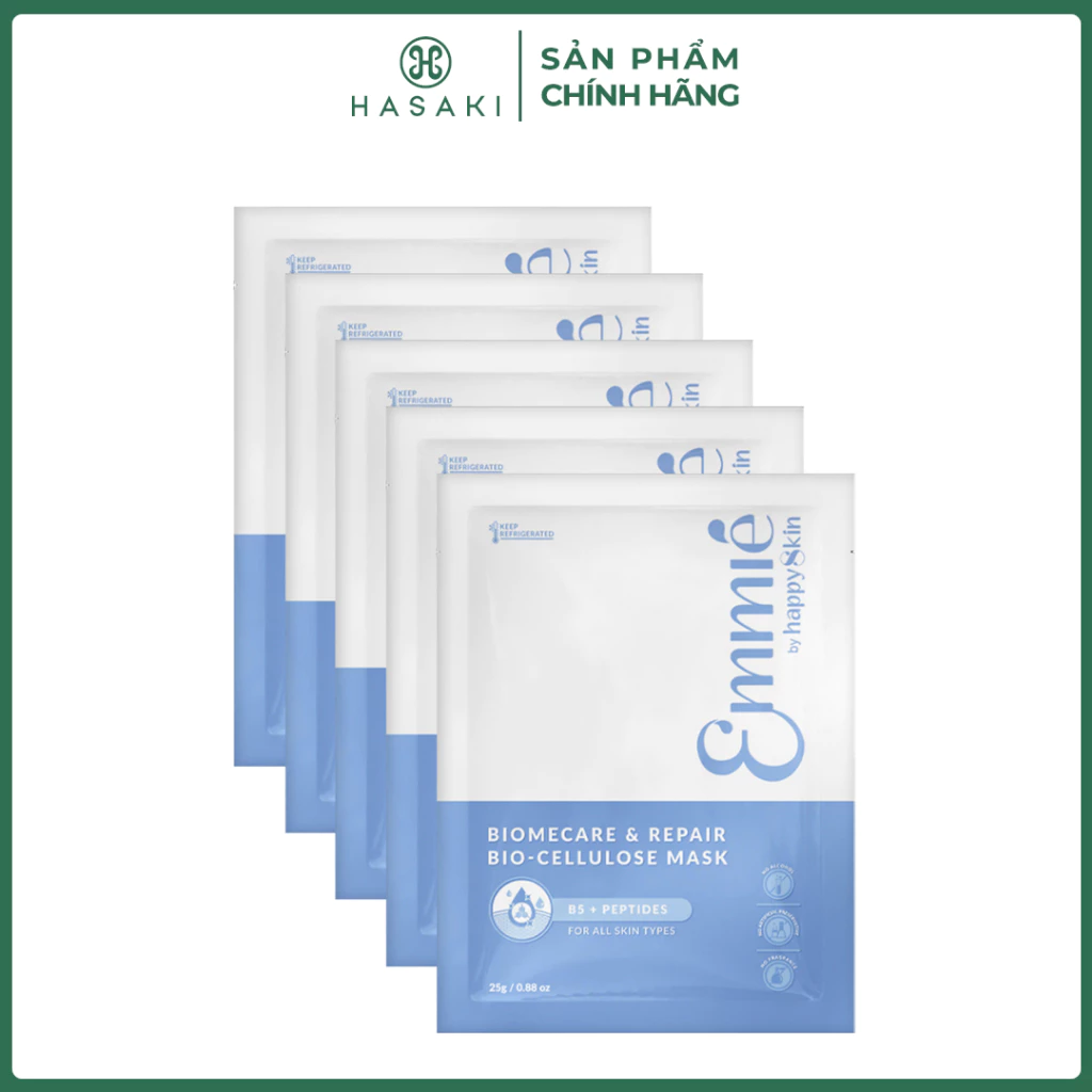 Combo 5 Mặt Nạ Sinh Học Emmié by Happy Skin Phục Hồi Da 25g Hasaki Sản Phẩm Chính Hãng