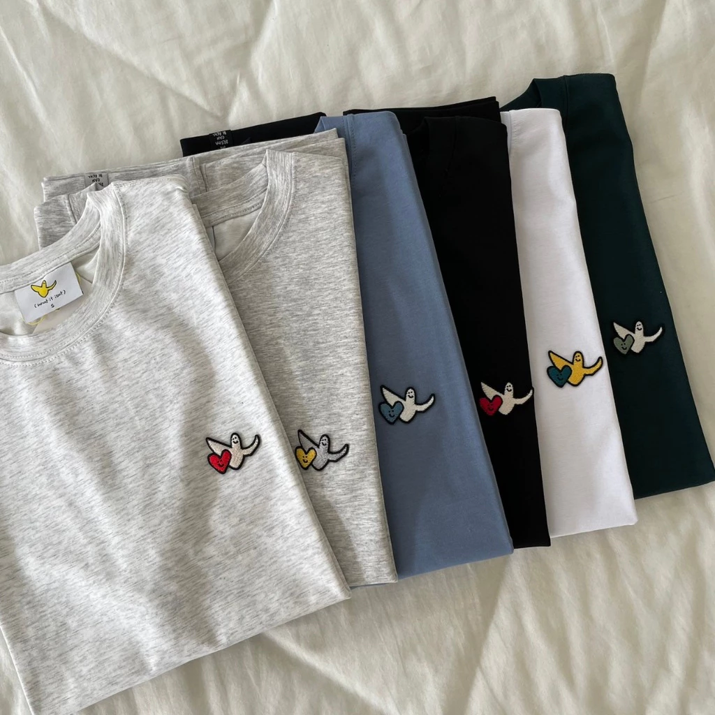 Hàng tồn kho Whatitisnt  Mini tình yêu thiên thần nhỏ bé màu vàng con người nhỏ bé bay tay áo ngắn đá ngắn T  Áo ngắn ta