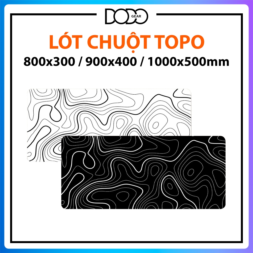 Lót chuột họa tiết Topography minimalist MP002 dày 3mm chống trơn trượt lót…