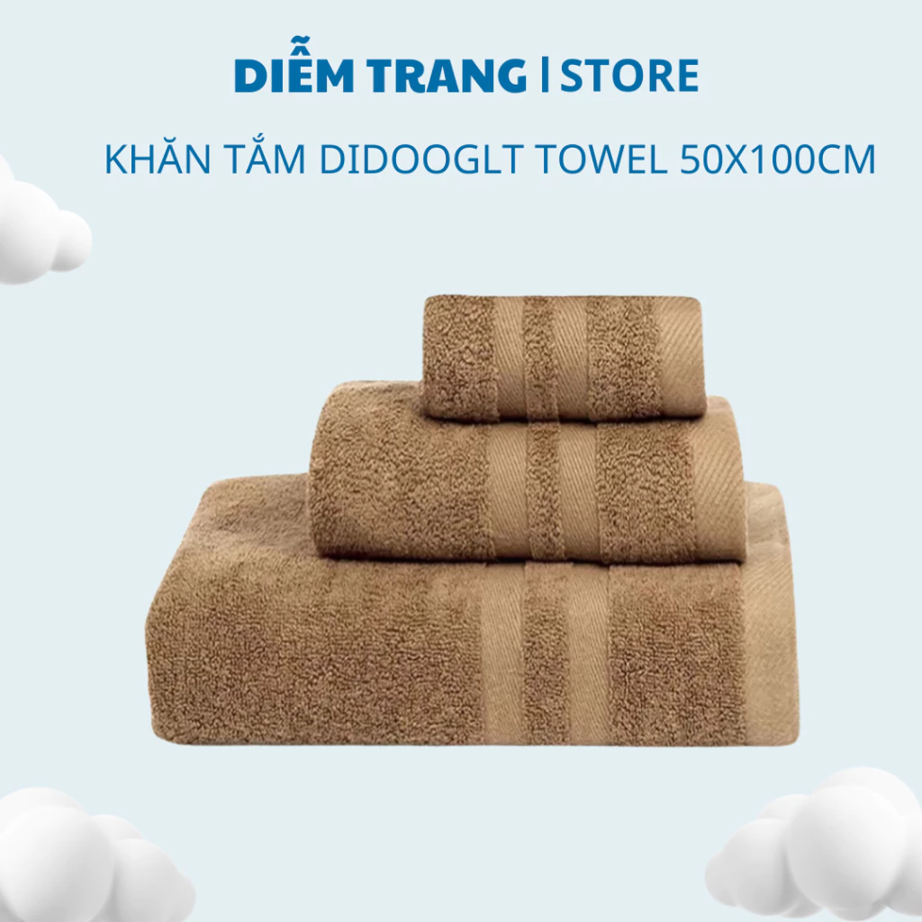 Khăn Tắm DIDOOGLT 50X100cm 100% Cotton Cao Cấp Thấm Hút Tốt Chất Liệu Mềm Mại An Toàn Cho Da (DIDOOGLT TOWEL)