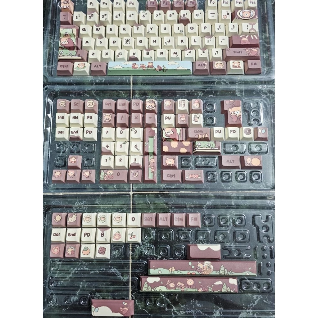 Keycap Chồn nâu tông Coffee siêu dễ thương cho bàn phím