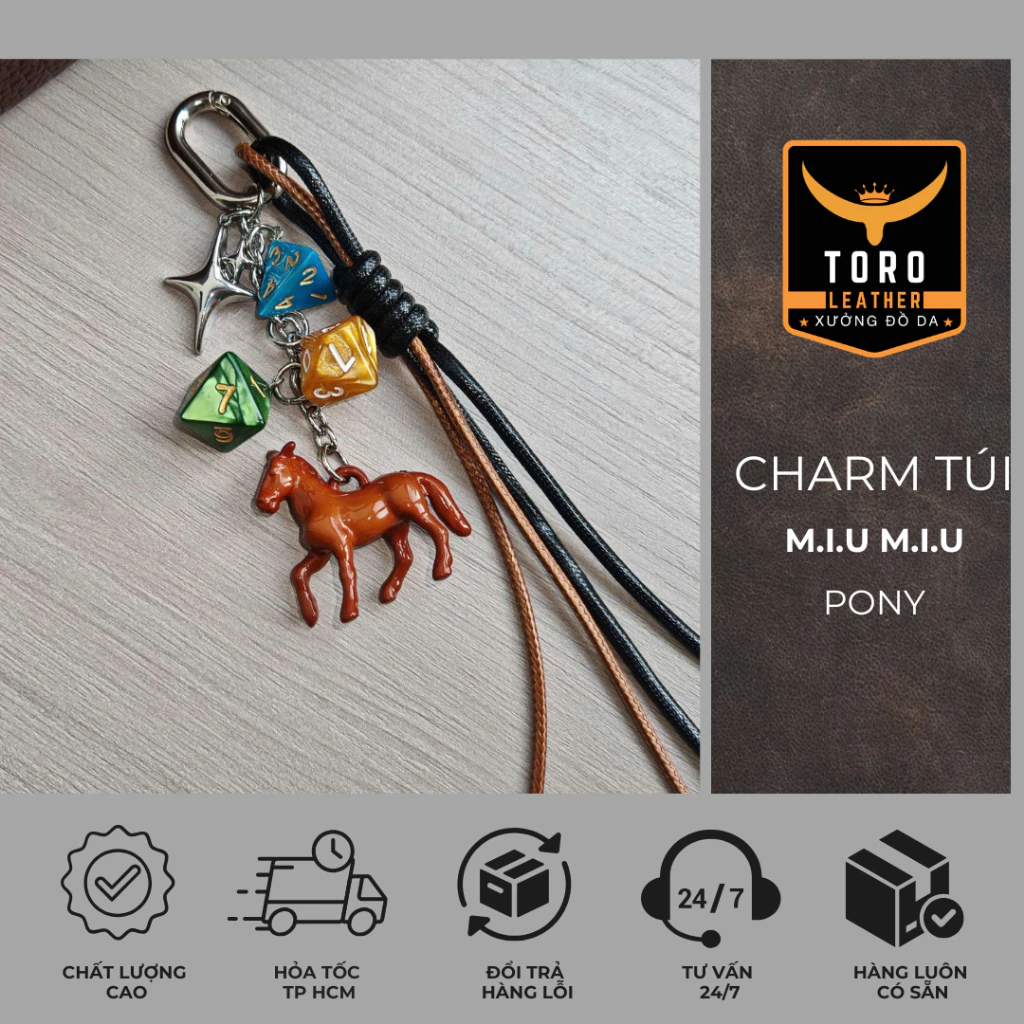 CHARM PONY (Hàng có sẵn HCM) - Charm túi xách hot trend 2025
