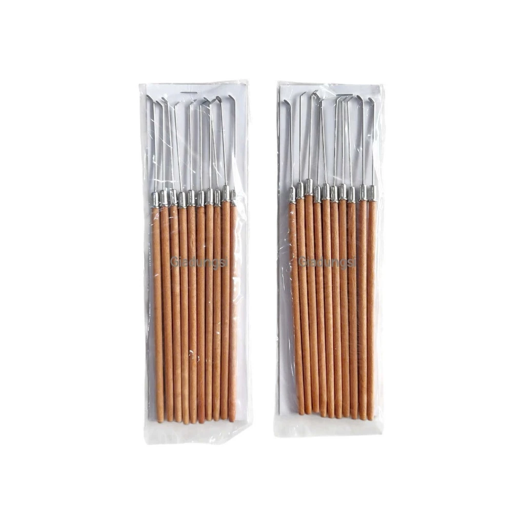 Vĩ 10 cây móc ráy tai cán bằng gỗ rẻ