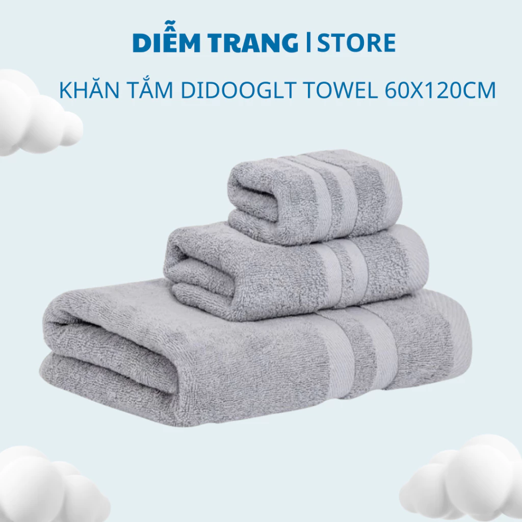 Khăn Tắm Cao Cấp 60x120cm 100% Chât Liệu Cotton  Dày Dặn Mềm Mại Thấm Hút Tốt  ( DIDOOGLT TOWEL )