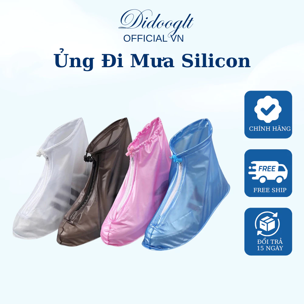 Ủng Đi Mưa DIDOOGLT - Bọc Giày Đi Mưa Silicon Chống Trơn Trượt,Chống Nước Bảo Vệ Giày Cho Nam Nữ