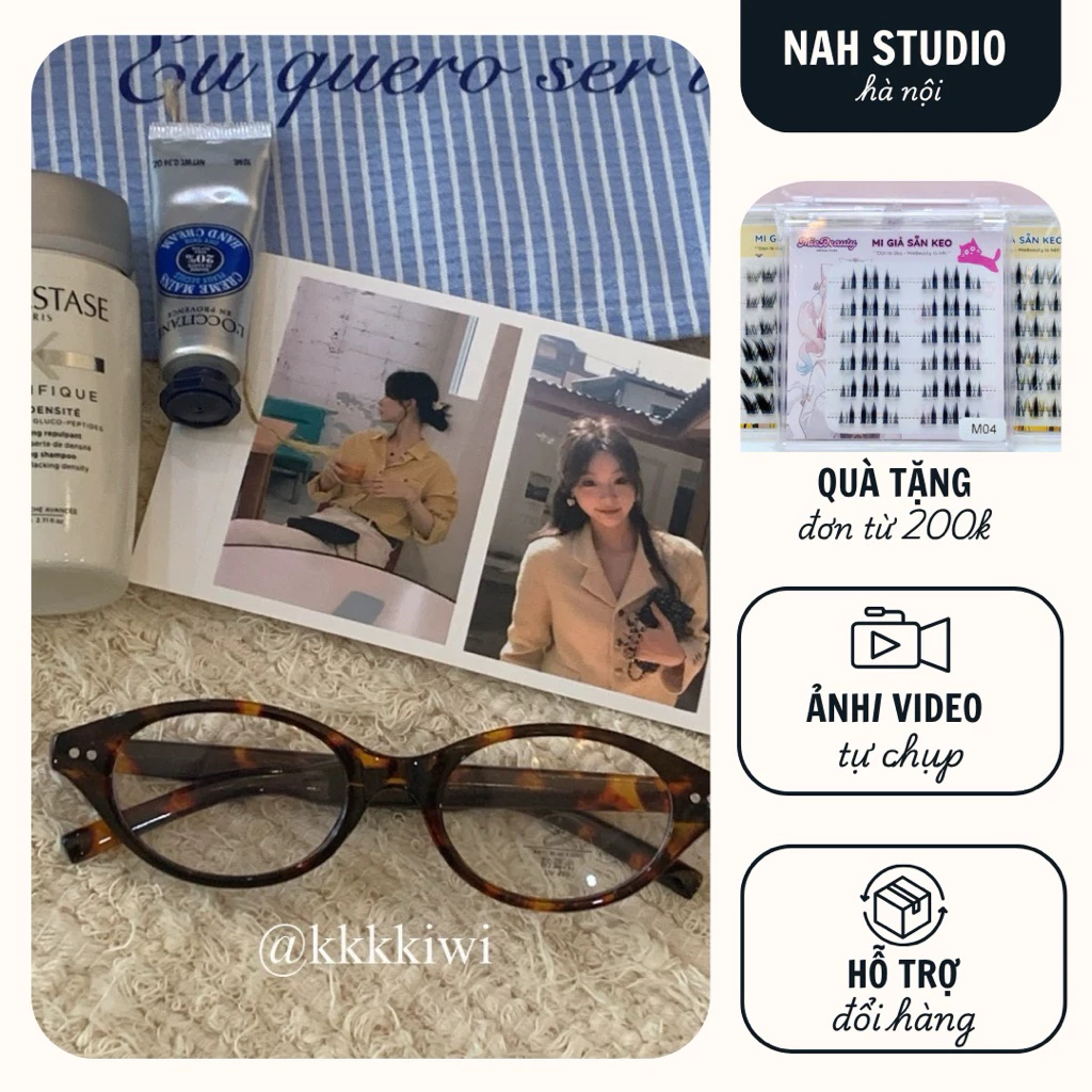 Kính mắt không độ g.m tròng chống tia uv400 Y2K trendy