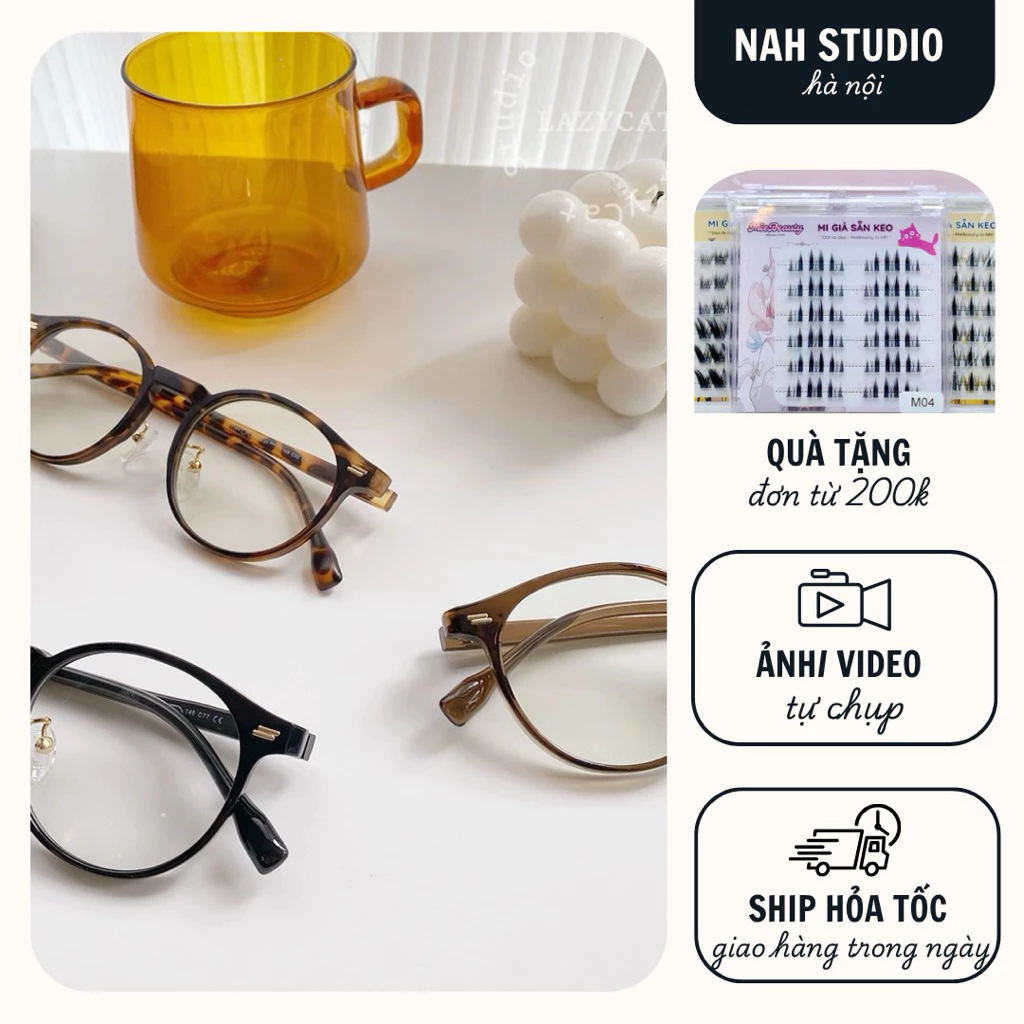 Kính mắt không độ gọng nhựa Hàn siêu nhẹ 7162