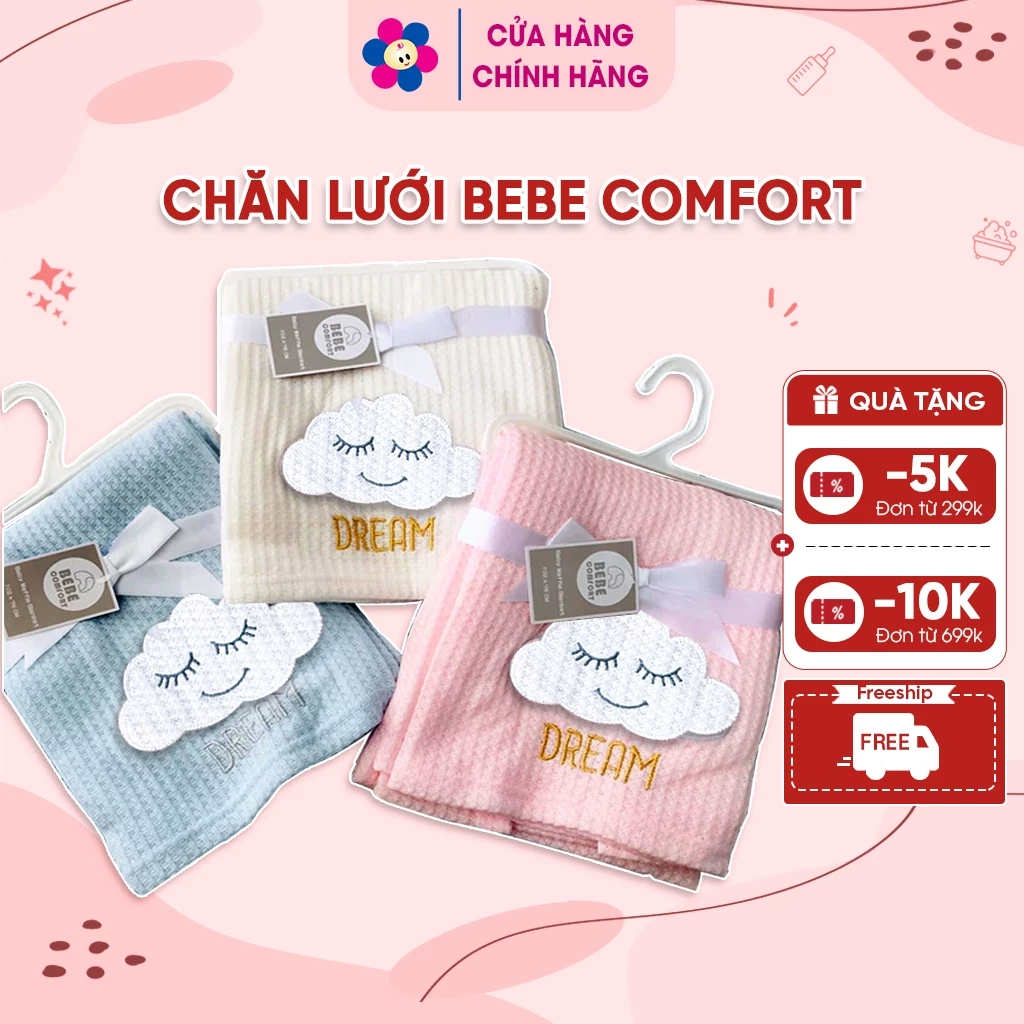 Chăn Lưới Bebe Comfort Thoáng Khí Đắp Cho Bé - Mềm Mại - Thoáng Khí - Chống Ngạt - Chăn Lưới Cho Bé