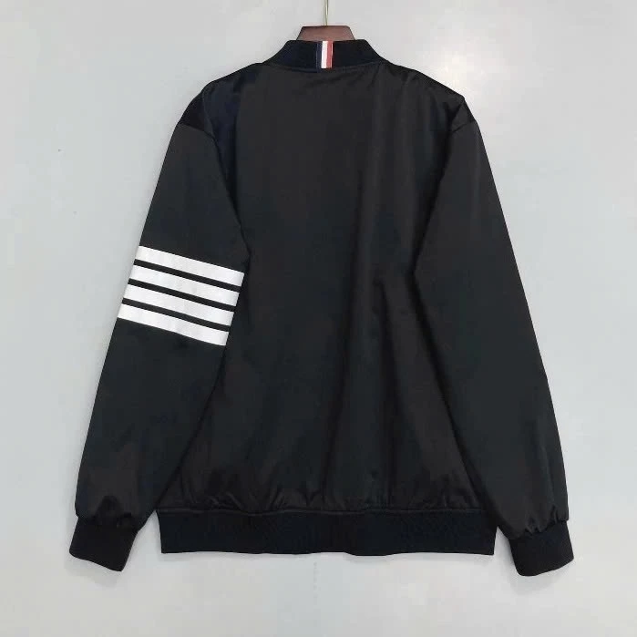 Ao Khoác Gió 2 Lớp Phối Vạch Tay Áo Bomber Nam Nữ.  Thôme  4 Vạch Sọc Tay Trẻ Trung Năng Động