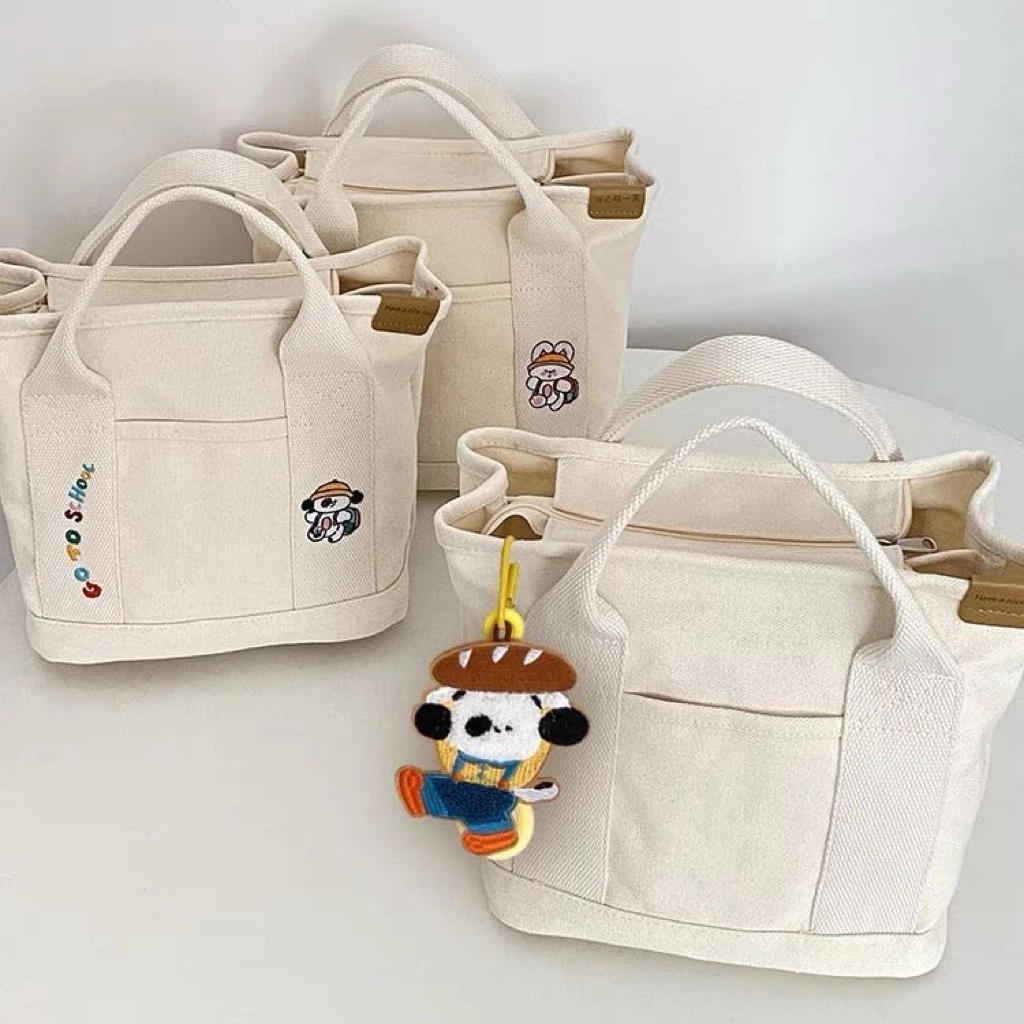 Túi Tote Vải CANVAS CUTE HÌNH THÚ - ĐI  HỌC, ĐI CHƠI, Đi ĐÂU CŨNG XINH