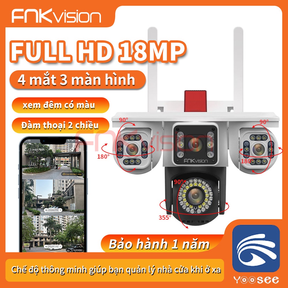 Camera Yoosee MÁY BAY 3 MẮT ĐỘC LẬP 18MP D40E xoay 3 mắt cùng lúc đa chiều đầy…