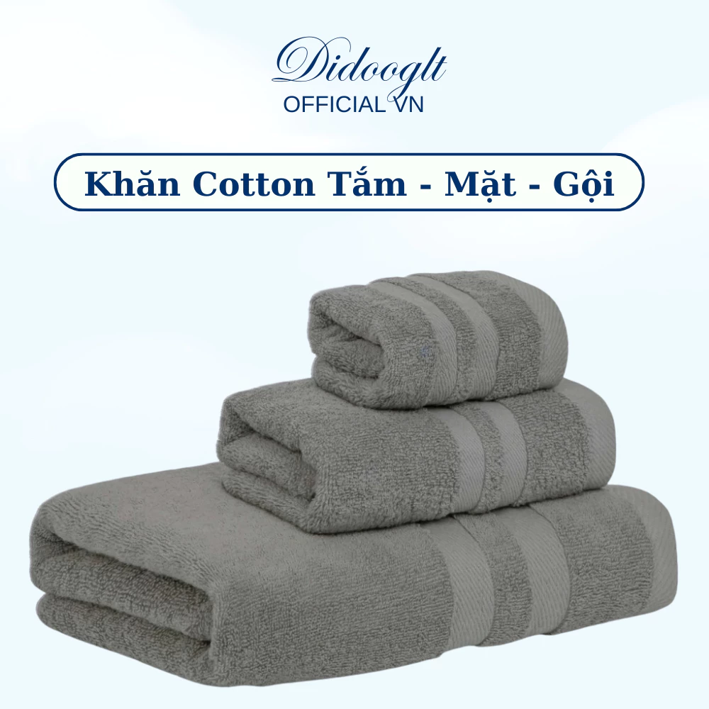 Khăn Tắm - Khắn Gội - Khăn Mặt DIDOOGLT 100% Cotton Mềm Mại, Dày Dặn Thấm Hút Tốt ( Chính Hãng )