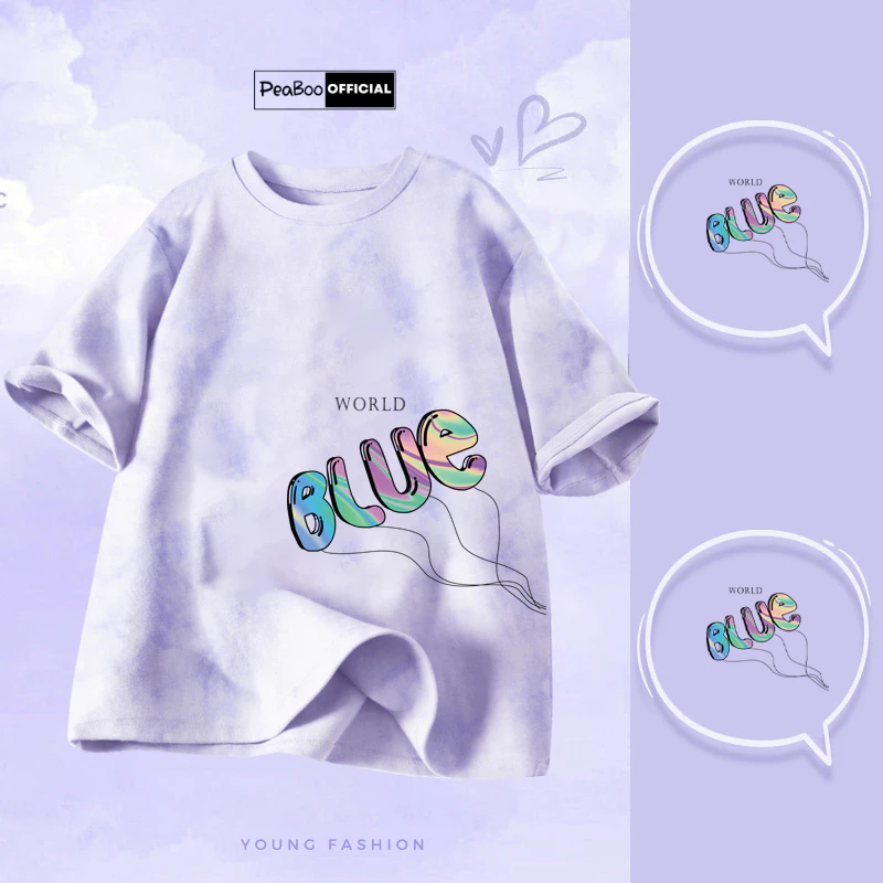 Áo Thun Loang, Áo Loang Unisex By PEABOO Mã TL Autumn Chất Cotton Form Rộng Cho Nam Nữ