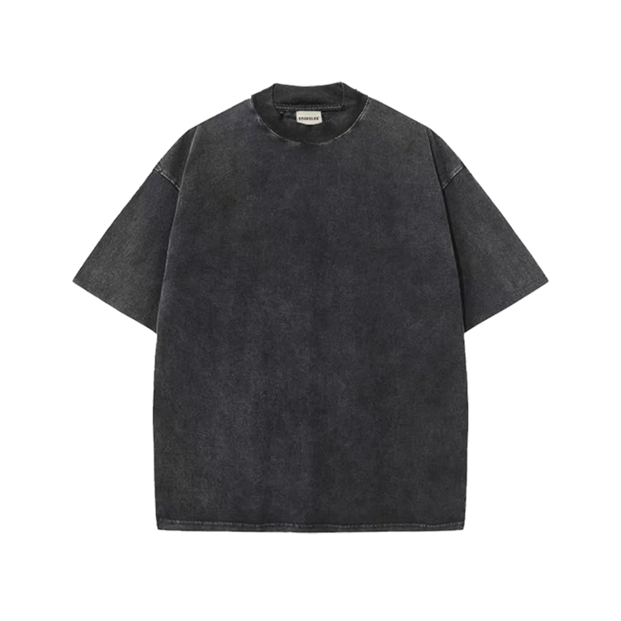Áo thun trơn BASIC WASH HIGHCLUB form oversize màu ĐEN/NÂU - unisex