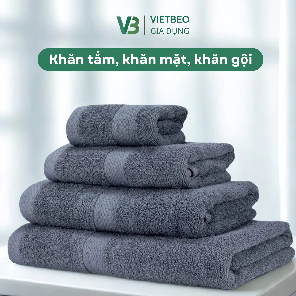 Khăn Tắm, Khăn Gội Đầu DIDOOGLT 100% Cotton Cao Cấp, Mềm Mịn, Thấm Hút, Dày Dặn, Êm Ái