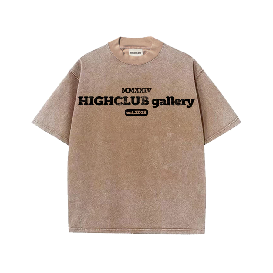 Áo thun GALLERY WASH TEE cổ tròn form boxy HIGHCLUB - UNISEX