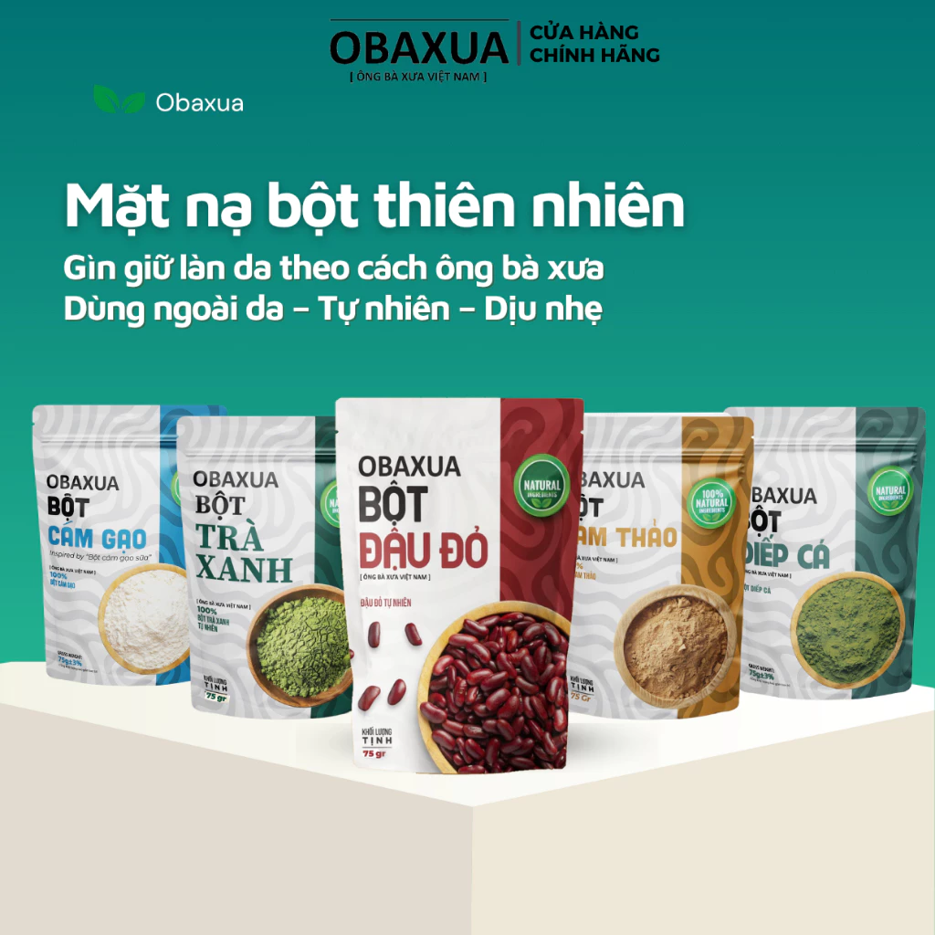Mặt nạ bột thiên nhiên OBAXUA – Dịu nhẹ từ thiên nhiên, chăm da theo cách Ông Bà xưa