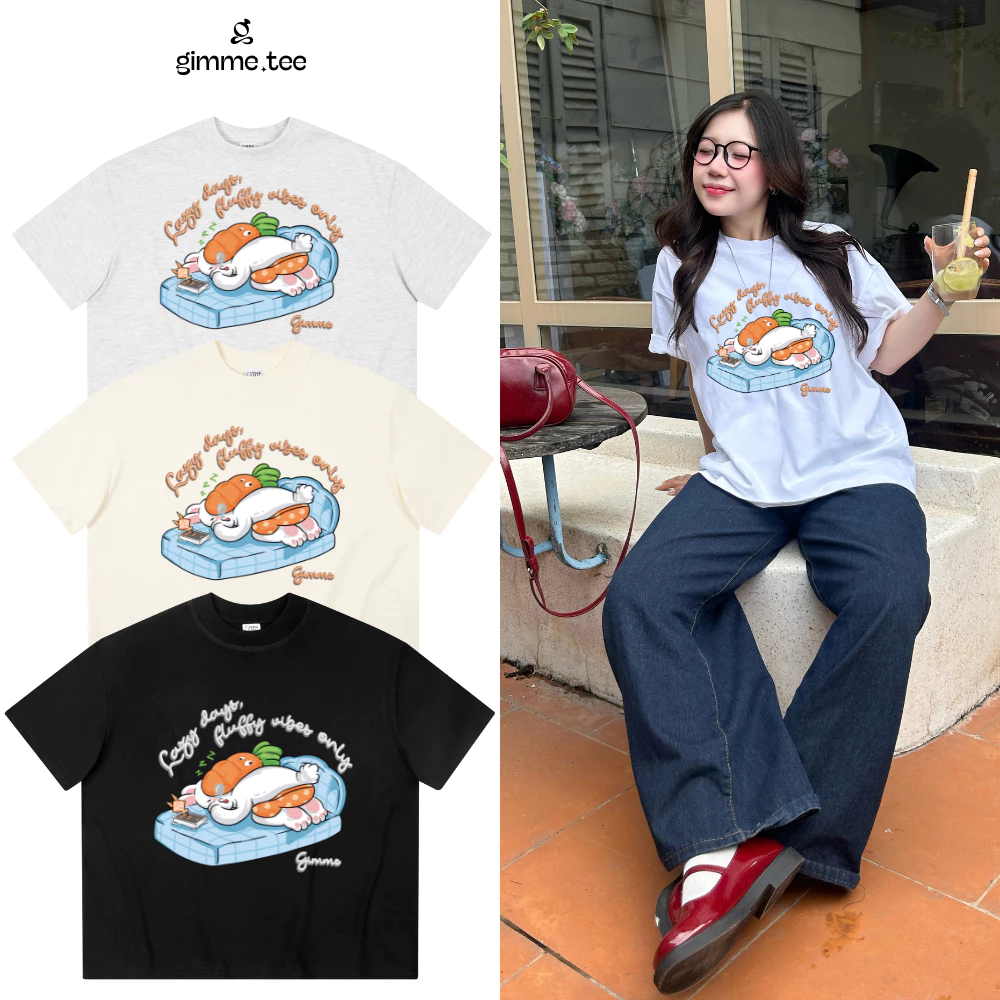 [MỚI] Áo Thun Boxy Ver.2 Gimme - THỎ CAM - Premium Cotton 250gsm Cotton 2 Chiều - GMBX21