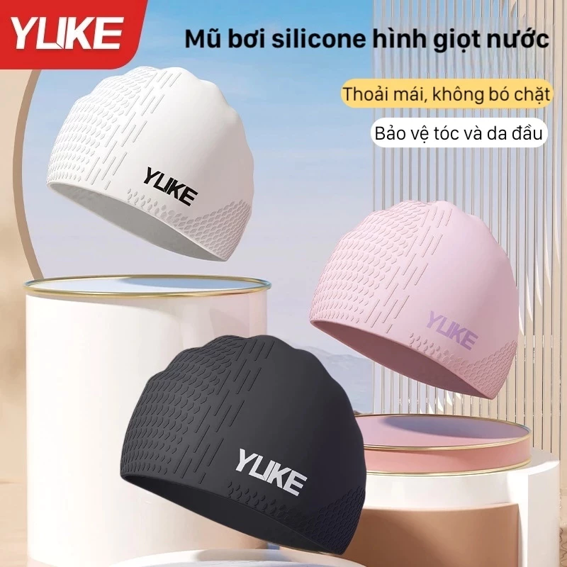 Mũ bơi người lớn cao cấp GJ021/ Silicone đàn hồi, chống nước, cho nam và nữ